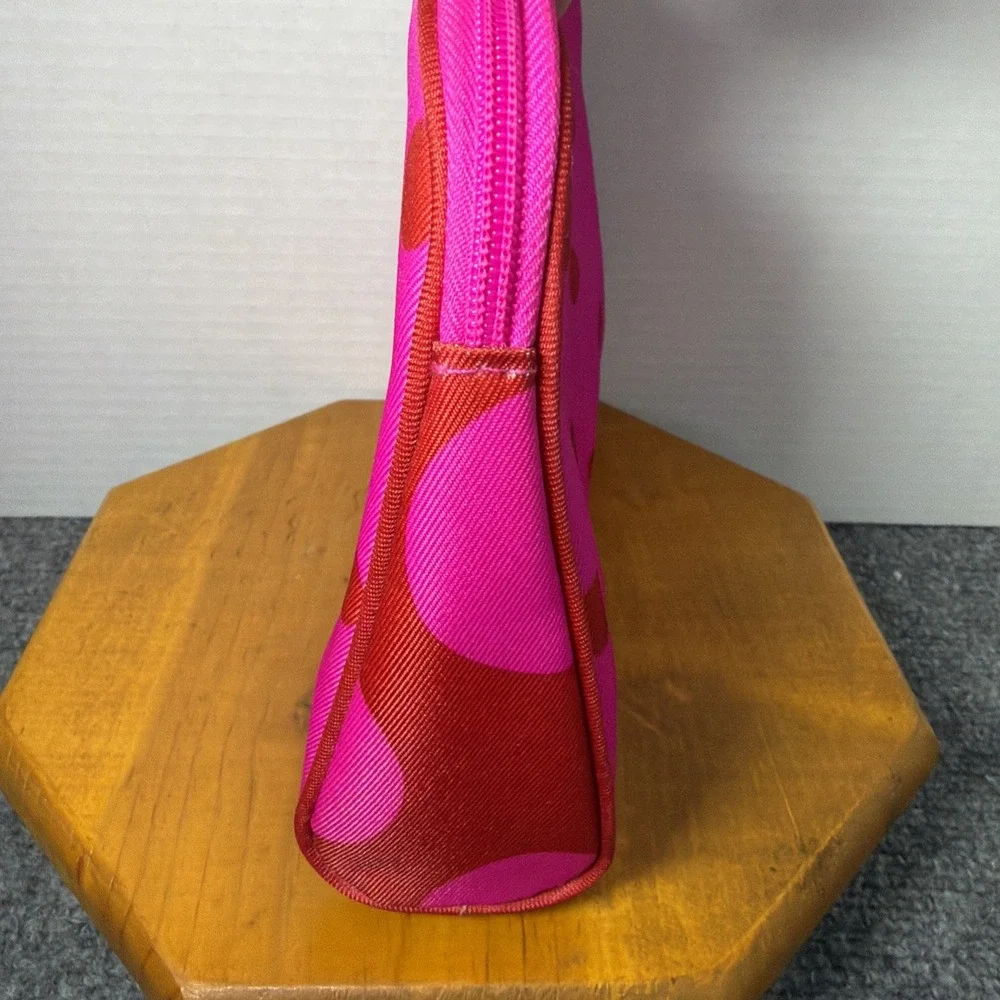 Clinique x Kate Spade Cosmetic Makeup‎ Bag Pink Polka Dots Travel Vacation